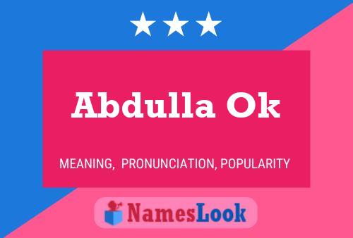 Abdulla Ok Name Poster