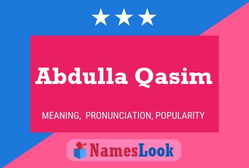 Abdulla Qasim Name Poster