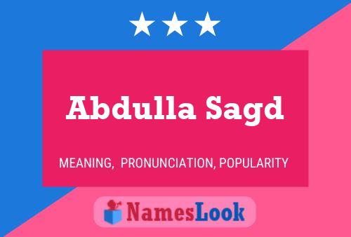 Abdulla Sagd Name Poster