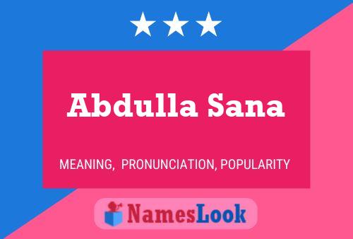 Abdulla Sana Name Poster