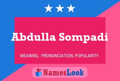 Abdulla Sompadi Name Poster