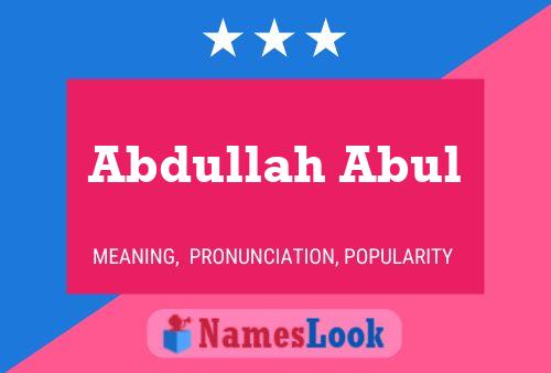 Abdullah Abul Name Poster