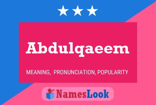 Abdulqaeem Name Poster