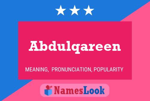 Abdulqareen Name Poster