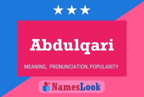 Abdulqari Name Poster