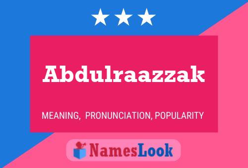 Abdulraazzak Name Poster