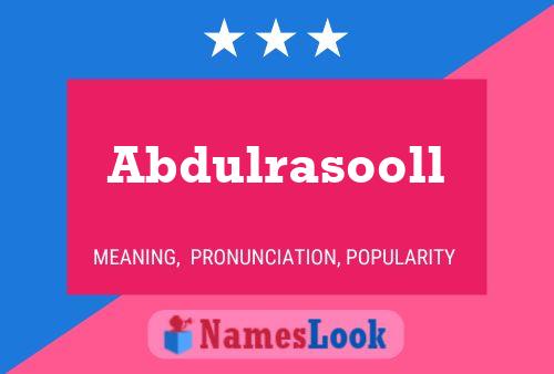 Abdulrasooll Name Poster