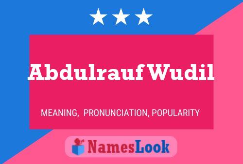 Abdulrauf Wudil Name Poster