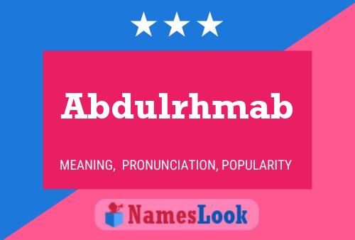 Abdulrhmab Name Poster