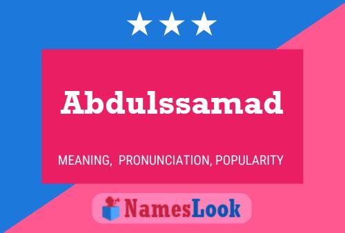 Abdulssamad Name Poster