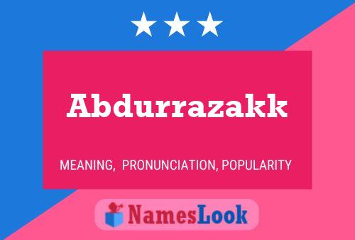 Abdurrazakk Name Poster