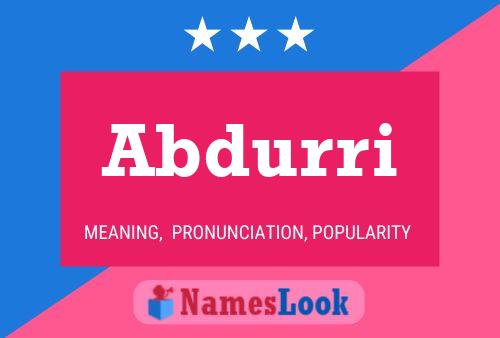 Abdurri Name Poster