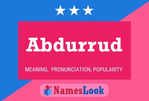 Abdurrud Name Poster