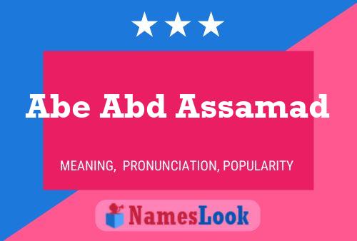 Abe Abd Assamad Name Poster