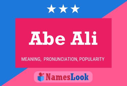 Abe Ali Name Poster