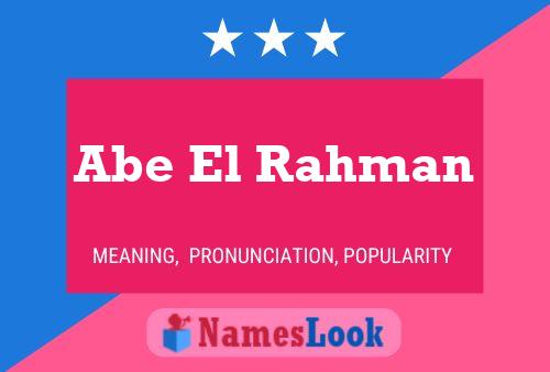 Abe El Rahman Name Poster