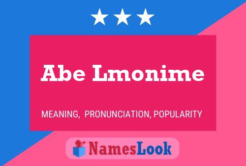 Abe Lmonime Name Poster