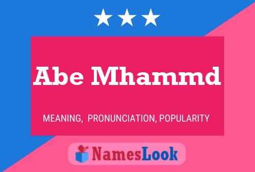 Abe Mhammd Name Poster