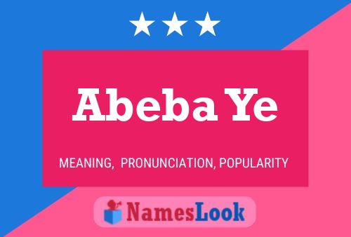 Abeba Ye Name Poster