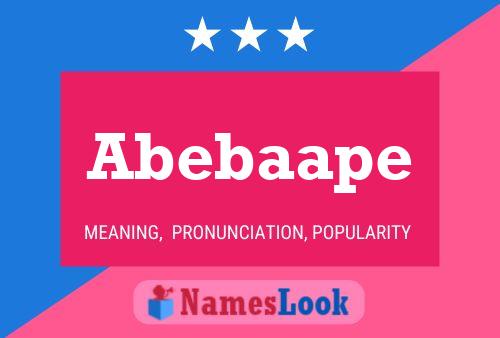 Abebaape Name Poster