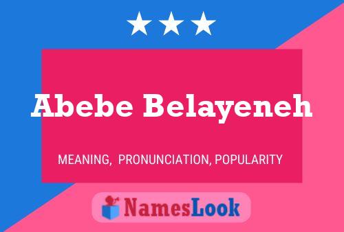 Abebe Belayeneh Name Poster