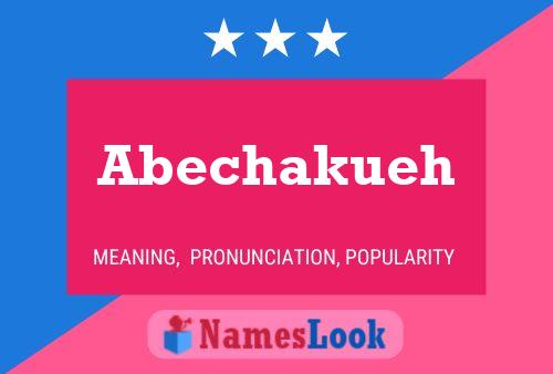 Abechakueh Name Poster