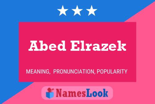 Abed Elrazek Name Poster