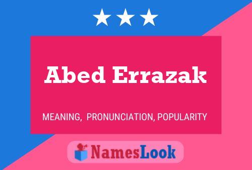 Abed Errazak Name Poster