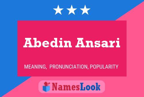 Abedin Ansari Name Poster