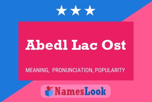 Abedl Lac Ost Name Poster