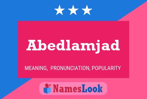 Abedlamjad Name Poster