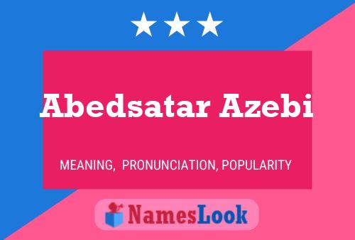 Abedsatar Azebi Name Poster