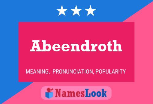 Abeendroth Name Poster