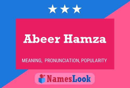 Abeer Hamza Name Poster