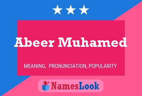 Abeer Muhamed Name Poster