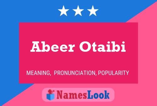 Abeer Otaibi Name Poster