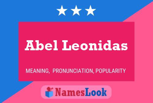 Abel Leonidas Name Poster