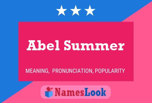 Abel Summer Name Poster