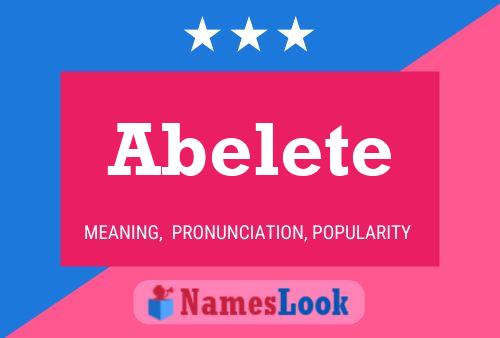 Abelete Name Poster