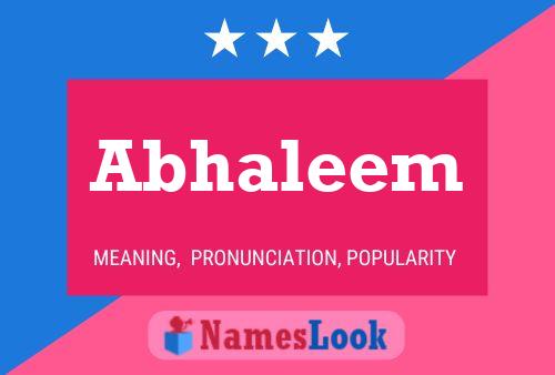 Abhaleem Name Poster