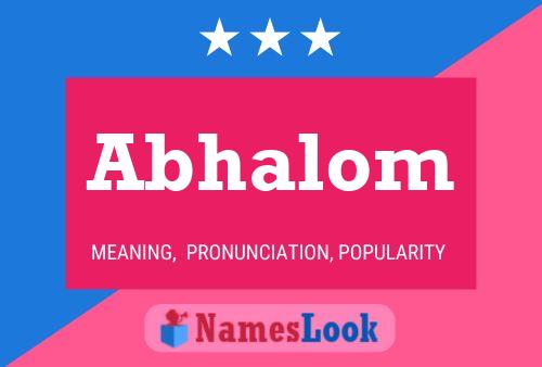 Abhalom Name Poster