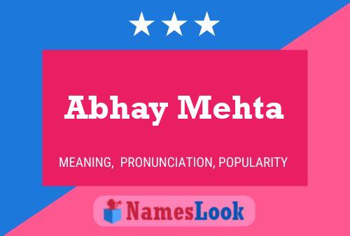 Abhay Mehta Name Poster