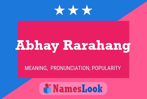 Abhay Rarahang Name Poster