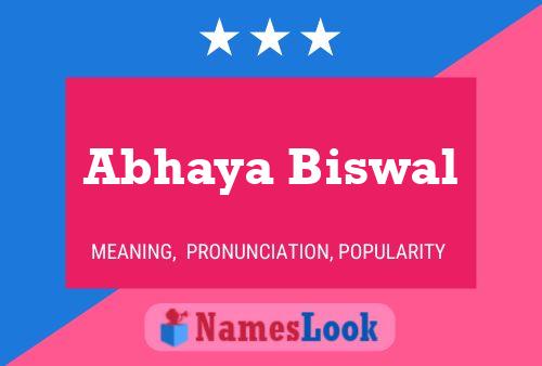 Abhaya Biswal Name Poster