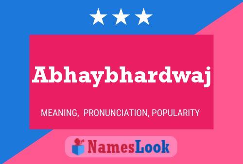 Abhaybhardwaj Name Poster