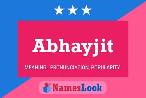 Abhayjit Name Poster