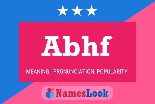 Abhf Name Poster