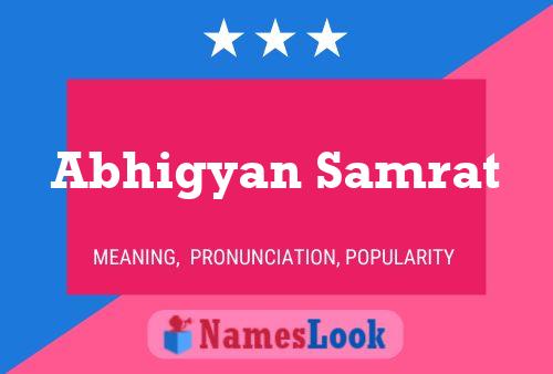 Abhigyan Samrat Name Poster