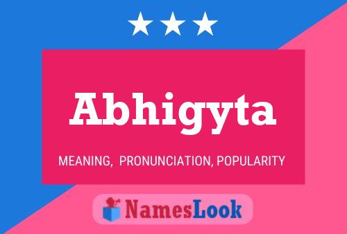 Abhigyta Name Poster