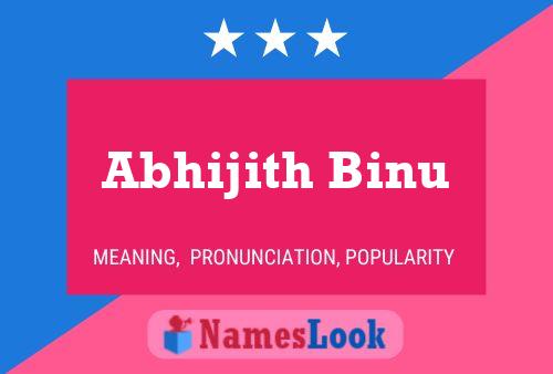 Abhijith Binu Name Poster